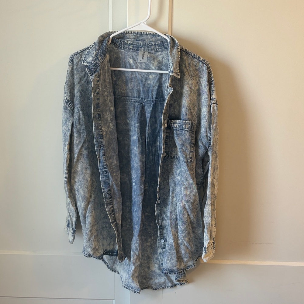Vintage Acid Wash Denim Shirt